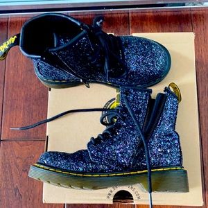 Girls Doc Martens glitter boot